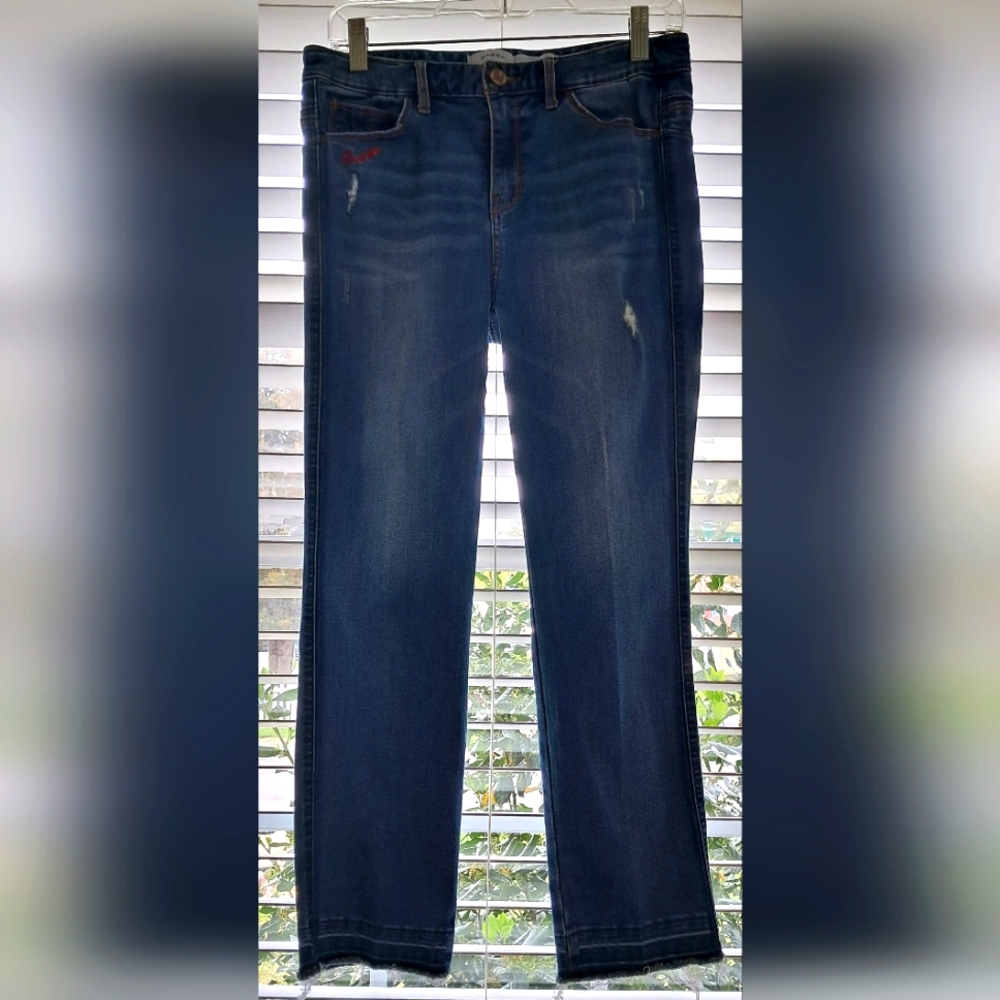 Gabba 19/83 Medium Wash Stretch Frayed Hem Jeans Sz 29 Pre-Owned